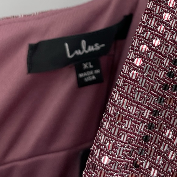 NWT Lulu’s Pink Sequin Dress Size XL Pink and Silver Sequin Dress - Picture 8 of 10